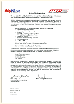 Letter from SkyWest