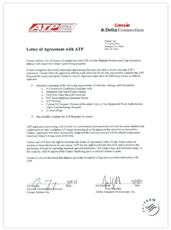 Letter from Comair