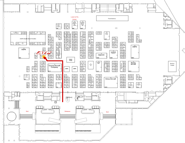 Women In Aviation Conference 2009 Exhibition Hall Floorplan