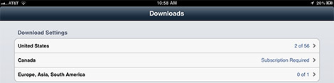 ForeFlight Country Selection